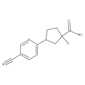 1-(5-Cyanopyridin-2-yl)-3-fluoropyrrolidine-3-carboxamide结构式