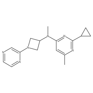 2-cyclopropyl-N,6-dimethyl-N-[1-(pyrazin-2-yl)azetidin-3-yl]pyrimidin-4-amine Structure
