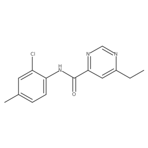 N-(2-Chloro-4-methylphenyl)-6-ethylpyrimidine-4-carboxamide Structure