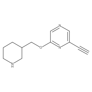 2-Ethynyl-6-[(piperidin-3-yl)methoxy]pyrazine结构式