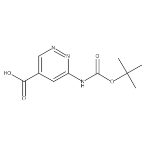 6-((Tert-butoxycarbonyl)amino)pyridazine-4-carboxylic acid结构式