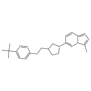 3-Tert-butyl-6-[(1-{3-methyl-[1,2,4]triazolo[4,3-b]pyridazin-6-yl}pyrrolidin-3-yl)methoxy]pyridazine Structure