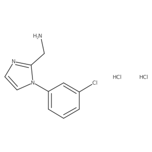 1-[1-(3-chlorophenyl)-1H-imidazol-2-yl]methanaminedihydrochloride结构式