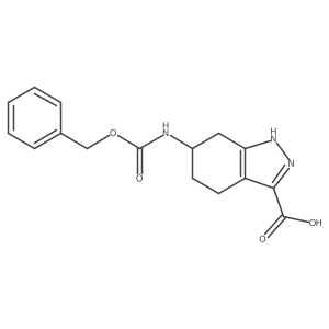 6-{[(benzyloxy)carbonyl]amino}-4,5,6,7-tetrahydro-1H-indazole-3-carboxylic acid结构式