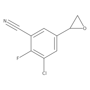 3-Chloro-2-fluoro-5-(oxiran-2-yl)benzonitrile结构式