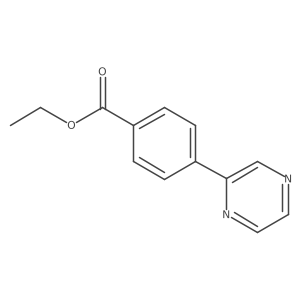 Ethyl 4-(pyrazin-2-YL)benzoate结构式