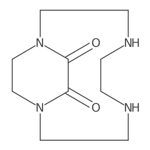 1,4,7,10-Tetraazabicyclo[8.2.2]tetradecane-11,12-dione结构式