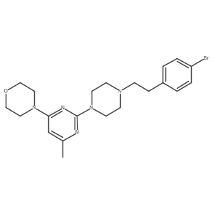 4-(2-{4-[2-(4-Bromophenyl)ethyl]piperazin-1-yl}-6-methylpyrimidin-4-yl)morpholine Structure