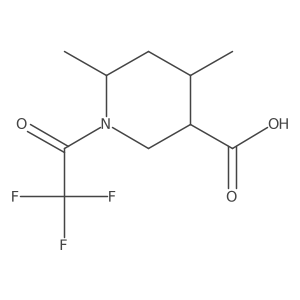 4,6-Dimethyl-1-(trifluoroacetyl)piperidine-3-carboxylic acid结构式