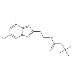 tert-butyl N-(2-{6-bromo-8-methylimidazo[1,2-a]pyridin-2-yl}ethyl)carbamate结构式