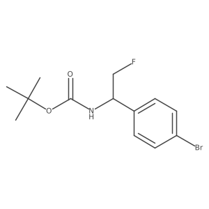 tert-butyl N-[1-(4-bromophenyl)-2-fluoroethyl]carbamate结构式