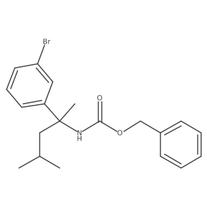 benzyl N-[2-(3-bromophenyl)-4-methylpentan-2-yl]carbamate Structure