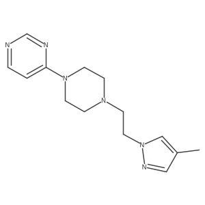 4-{4-[2-(4-methyl-1H-pyrazol-1-yl)ethyl]piperazin-1-yl}pyrimidine Structure