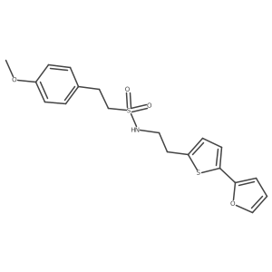 N-{2-[5-(furan-2-yl)thiophen-2-yl]ethyl}-2-(4-methoxyphenyl)ethane-1-sulfonamide Structure