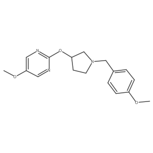 5-Methoxy-2-({1-[(4-methoxyphenyl)methyl]pyrrolidin-3-yl}oxy)pyrimidine Structure