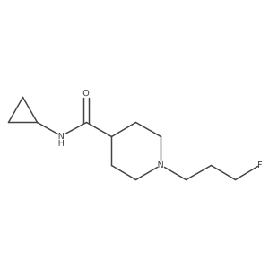 N-cyclopropyl-1-(3-fluoropropyl)piperidine-4-carboxamide结构式