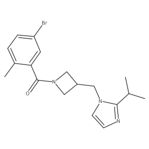 1-{[1-(5-bromo-2-methylbenzoyl)azetidin-3-yl]methyl}-2-(propan-2-yl)-1H-imidazole结构式