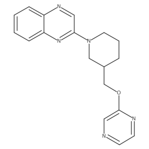 2-{3-[(Pyrazin-2-yloxy)methyl]piperidin-1-yl}quinoxaline结构式