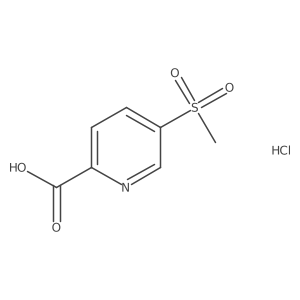 5-Methanesulfonylpyridine-2-carboxylicacidhydrochloride结构式