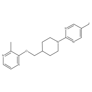 5-Fluoro-2-(4-{[(3-methylpyrazin-2-yl)oxy]methyl}piperidin-1-yl)pyrimidine结构式