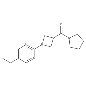 5-Ethyl-2-[3-(pyrrolidine-1-carbonyl)azetidin-1-yl]pyrimidine Structure
