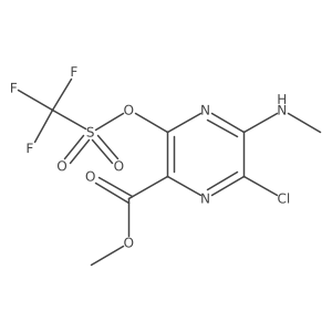 Methyl 6-chloro-5-(methylamino)-3-(((trifluoromethyl)sulfonyl)oxy)pyrazine-2-carboxylate Structure