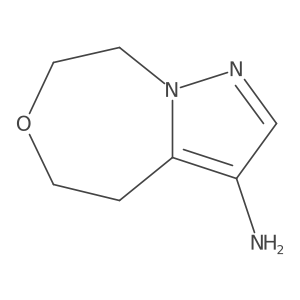 4,5,7,8-Tetrahydropyrazolo[1,5-d][1,4]oxazepin-3-amine结构式