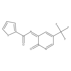 N-[2-oxo-5-(trifluoromethyl)pyridin-3-ylidene]thiophene-2-carboxamide结构式