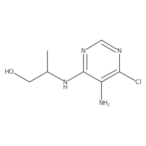 1-Propanol, 2-[(5-amino-6-chloro-4-pyrimidinyl)amino]- Structure