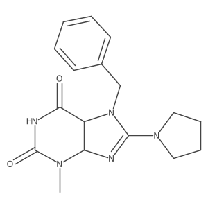 7-Benzyl-3-methyl-8-pyrrolidin-1-yl-4,5-dihydropurine-2,6-dione Structure