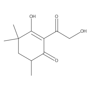 2-Cyclohexen-1-one, 3-hydroxy-2-(hydroxyacetyl)-4,6,6-trimethyl- Structure