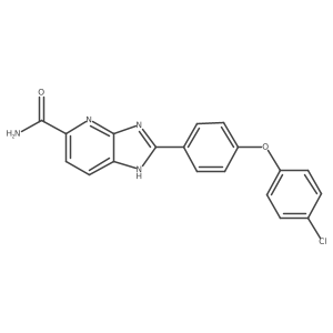 2-(4-(4-chlorophenoxy)phenyl)-1H-imidazo[4,5-b]pyridine-5-carboxamide Structure