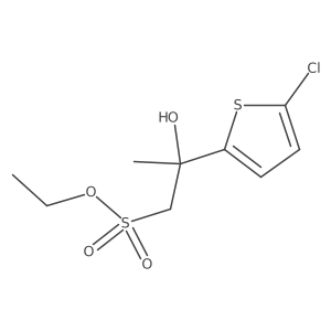 Ethyl 2-(5-chloro-2-thienyl)-2-hydroxy-1-propanesulfonate Structure