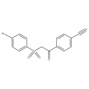 4-[2-(4-Bromophenylsulfonyl)acetyl]benzonitrile结构式