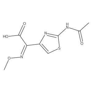 (2Z)-2-(2-acetamido-1,3-thiazol-4-yl)-2-(methoxyimino)acetic acid结构式