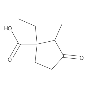 1-Ethyl-2-methyl-3-oxocyclopentanecarboxylic acid结构式