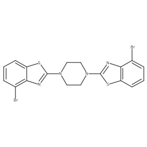 1,4-Bis(4-bromobenzo[d]thiazol-2-yl)piperazine结构式