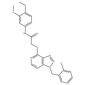 N-(3,4-dimethoxyphenyl)-2-((3-(2-fluorobenzyl)-3H-[1,2,3]triazolo[4,5-d]pyrimidin-7-yl)thio)acetamide Structure