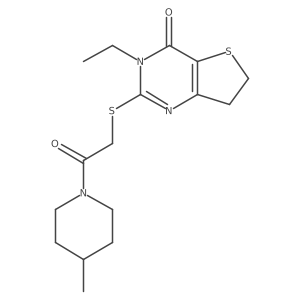 3-ethyl-2-{[2-(4-methylpiperidin-1-yl)-2-oxoethyl]sulfanyl}-3H,4H,6H,7H-thieno[3,2-d]pyrimidin-4-one Structure