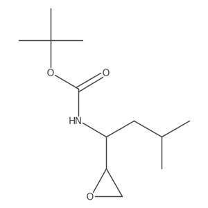 tert-Butyl ((1S)-3-methyl-1-(oxiran-2-yl)butyl)carbamate Structure