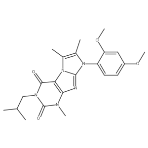 8-(2,4-dimethoxyphenyl)-3-isobutyl-1,6,7-trimethyl-1H-imidazo[2,1-f]purine-2,4(3H,8H)-dione Structure