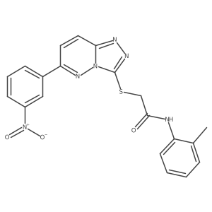 2-((6-(3-nitrophenyl)-[1,2,4]triazolo[4,3-b]pyridazin-3-yl)thio)-N-(o-tolyl)acetamide Structure