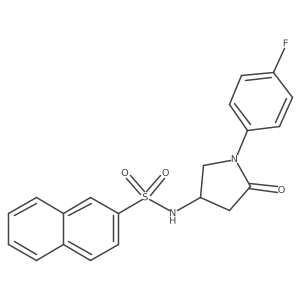 N-[1-(4-fluorophenyl)-5-oxopyrrolidin-3-yl]naphthalene-2-sulfonamide Structure