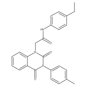 2-(2,4-dioxo-3-(p-tolyl)-3,4-dihydroquinazolin-1(2H)-yl)-N-(4-ethylphenyl)acetamide结构式
