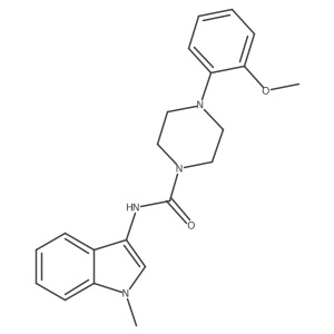 4-(2-methoxyphenyl)-N-(1-methyl-1H-indol-3-yl)piperazine-1-carboxamide结构式