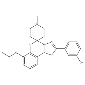3-(7-Ethoxy-1'-methyl-1,10b-dihydrospiro[benzo[e]pyrazolo[1,5-c][1,3]oxazine-5,4'-piperidin]-2-yl)phenol Structure