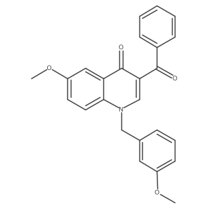 3-Benzoyl-6-methoxy-1-[(3-methoxyphenyl)methyl]-1,4-dihydroquinolin-4-one结构式
