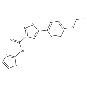 5-(4-ethoxyphenyl)-N-(1,3-thiazol-2-yl)-1,2-oxazole-3-carboxamide结构式