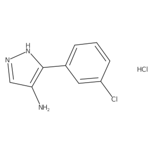 1H-Pyrazol-4-amine, 3-(3-chlorophenyl)-, monohydrochloride Structure