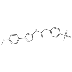 N-(4-(4-methoxyphenyl)thiazol-2-yl)-2-(4-(methylsulfonyl)phenyl)acetamide Structure